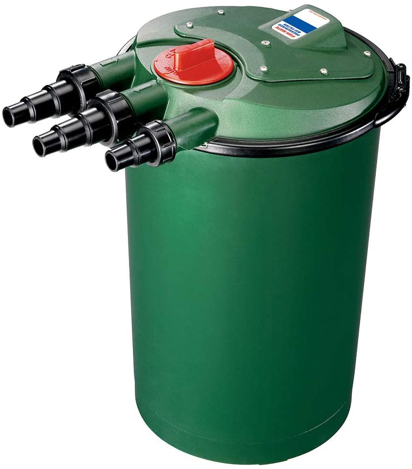 Fish Mate 15000 Pressurised Bio Garden Pond Filter - Automatic Cleaning System for Clear Water, Green