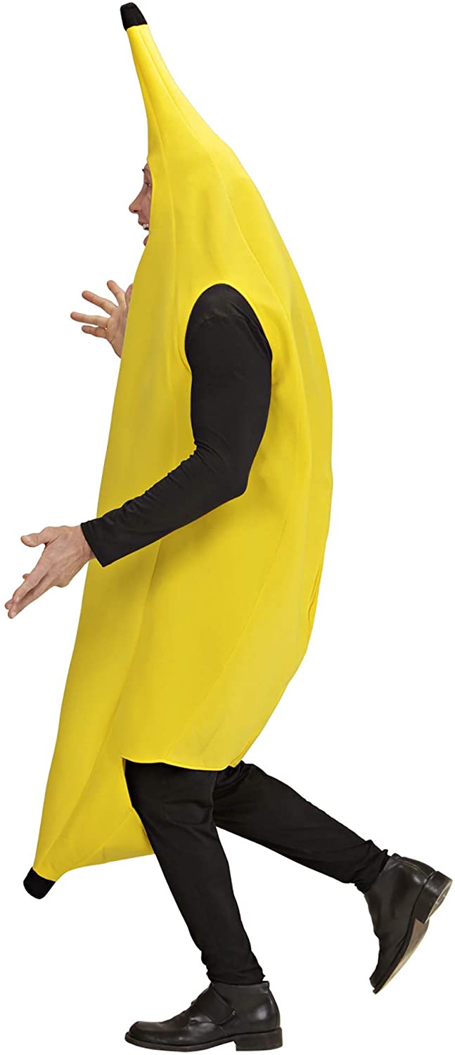 Mens Banana Costume Small UK 38/40" for 80s TV Cartoon Fancy Dress, Yellow - Image 4