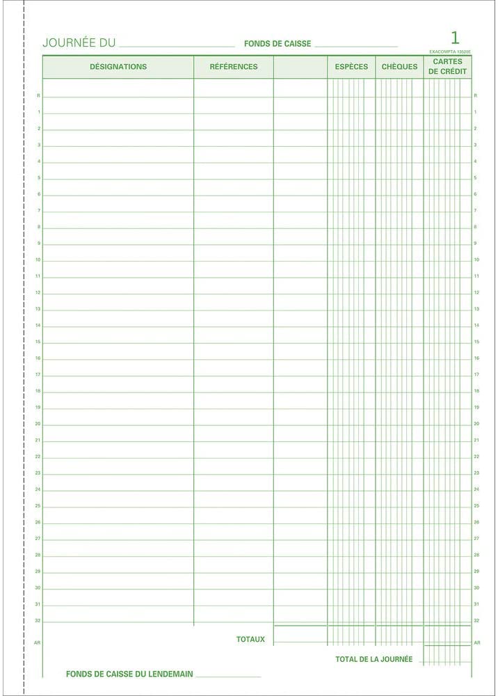 Exacompta, Ref. 13520E, 1 COLLECTION Manifold, 50 numbered carbonless sheets in 2 copies (1 original + 1 copy), A4 format - Image 2