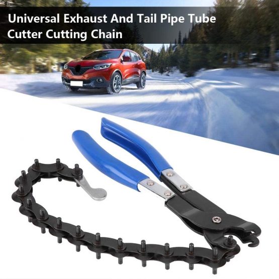 Madezz Qiilu Exhaust Tail Pipe Cutter, Tail Pipe Cutter Exhaust Tube Chain Cutter Universal Tube Cut Off Tool Cutting Chain - Image 2