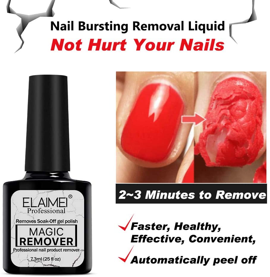 Magic Nail Polish Remover, Professional Removes Soak-Off Gel Nail ...