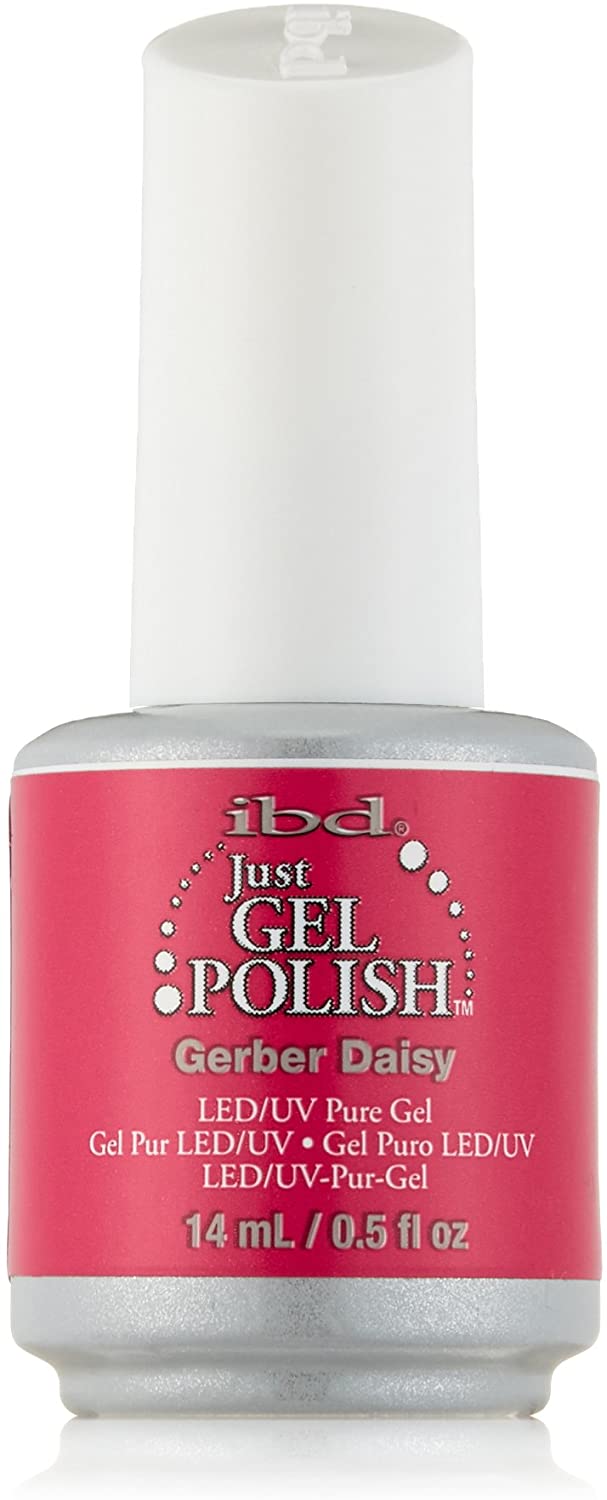 IBD Just Gel Polish Gerber Daisy LED and UV Pure Gel 14ml, Pink, 14 ml (Pack of 1)