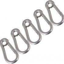 Mxfans M5 Secure Lock 304 Stainless Steel 50mm Hook Eyelet Pack of 5