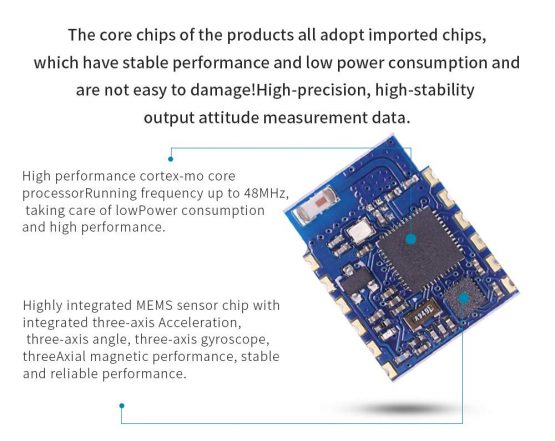 [Bluetooth 5.0 Accelerometer+Inclinometer] WT901BLE MPU9250 High-Precision 9-axis Gyroscope+Angle(0.05° Accuracy)+Magnetometer with Kalman Filtering, 50Hz Low-Power 3-axis AHRS IMU Sensor for Arduino - Image 2