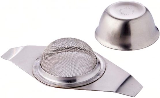 Sunnex Stainless Steel Tea Strainer with Drip Bowl - Image 2