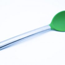 BEST Large Silicone Kitchen Mixing Serving Spoon by Chef Frog - For Home or Professional Use - Features our "Stay-Cool" Stainless Steel Handle