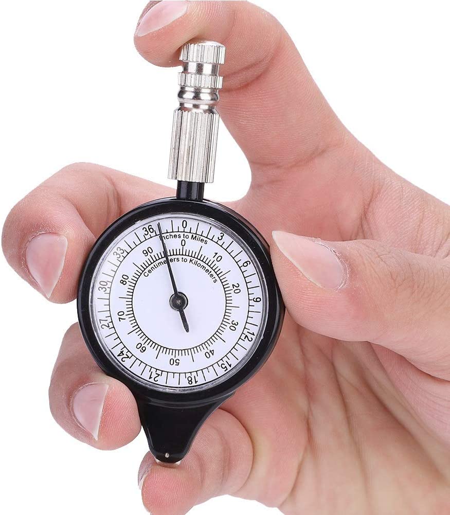 Vobor Map Measurer,Mini Outdoor Map Measurers Distance Caculator Mapping Tool Survival Tools Metal Wheel for Camping Hiking Emergencies - Image 3