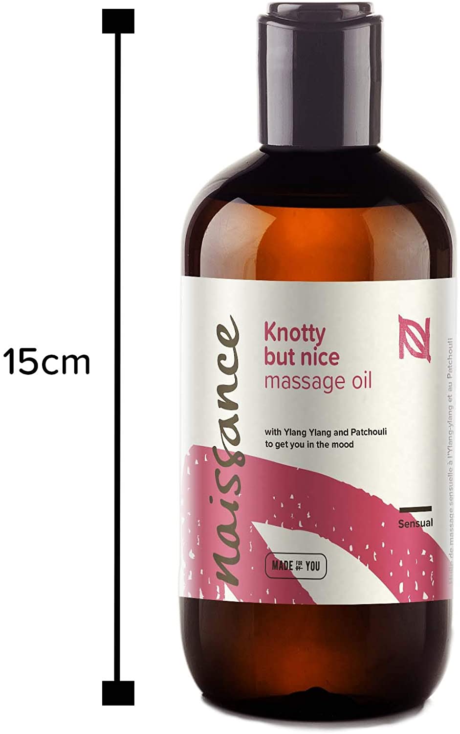 Naissance Knotty But Nice Sensual Massage Oil for Date Night Arousal Aphrodisiac Lubricant Sex Body Oil 250ml - Image 3