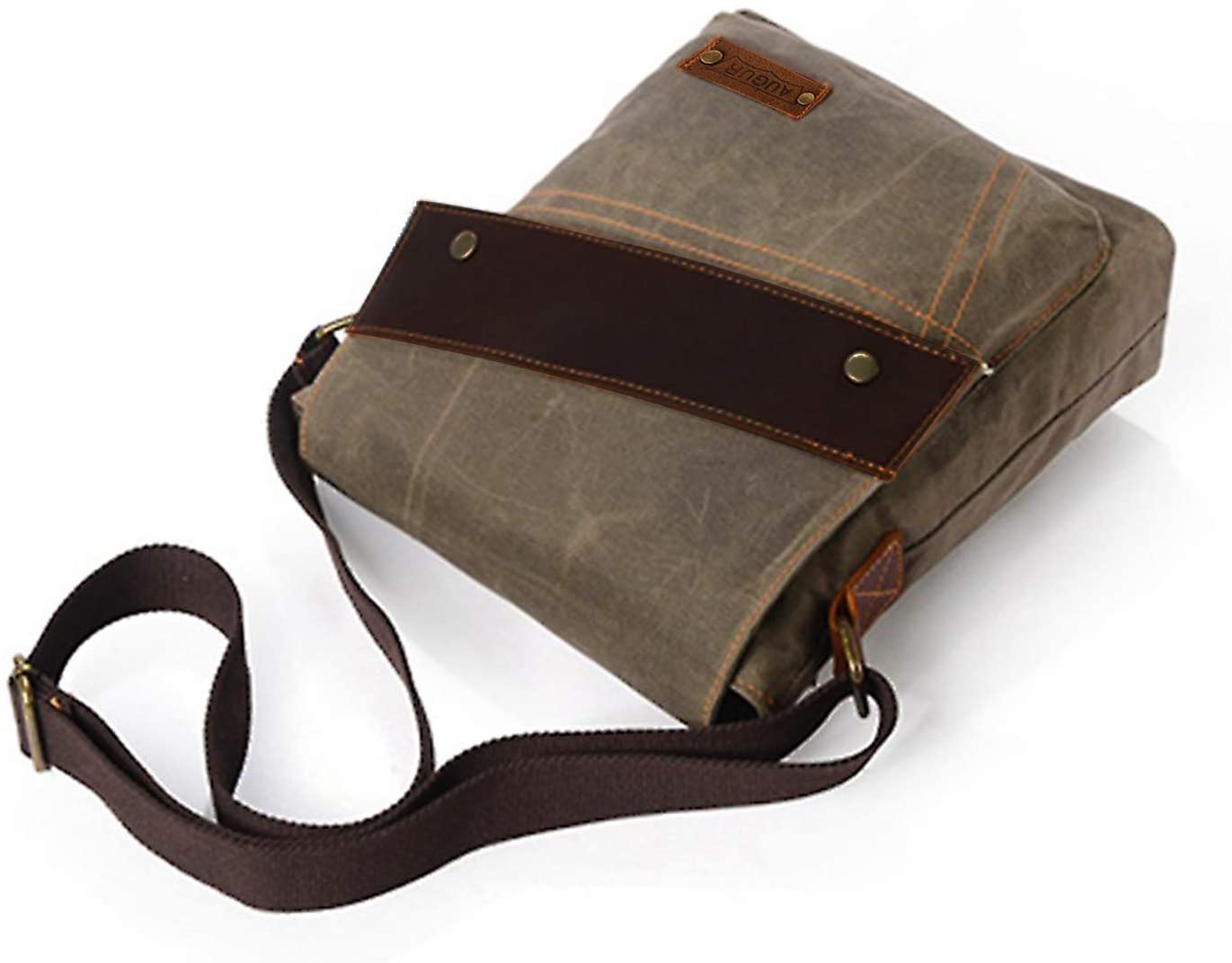 FANDARE Casual Shoulder Crossbody Bag Canvas Messenger Pack for 7.9 inch Tablet Men Woemn Satchel Schoolbag Briefcase for Men Women Commute College Campus Cycling Hiking Outdoor Travel Green - Image 4