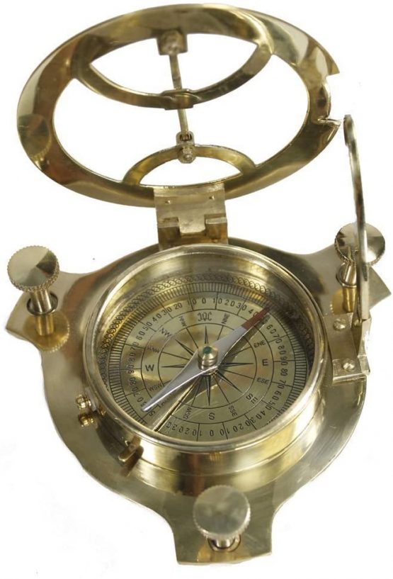 Nautical 3" Brass compass sundial maritime nautical vintage antique nautical sundial compass - Image 3