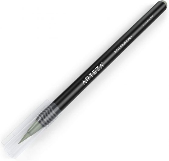 Arteza Real Brush Pens [A174 Dolphin Grey, Pack of 4] Watercolour Pens with Nylon Brush Tips, Art Supplies for Dry-Brush Painting, Sketching, colouring & Calligraphy - Image 4