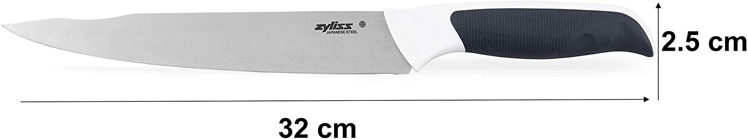 Zyliss E920209 Comfort Carving Knife, 18.5cm/7.25in, Japanese Stainless Steel, Black/White, Kitchen Knife/Meat Knife, Dishwasher Safe - Image 4