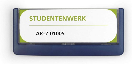 Durable Click Information Sign 149 x 52.5 mm Dark Blue | Door and Wall Sign | Includes Fittings | Ideal for Offices, Hotels, Public Buildings, etc. - Image 3