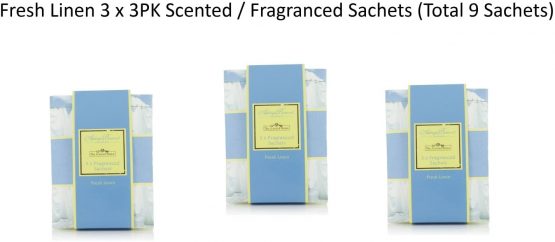 Pack of 9 Scented Sachets - Fresh Linen