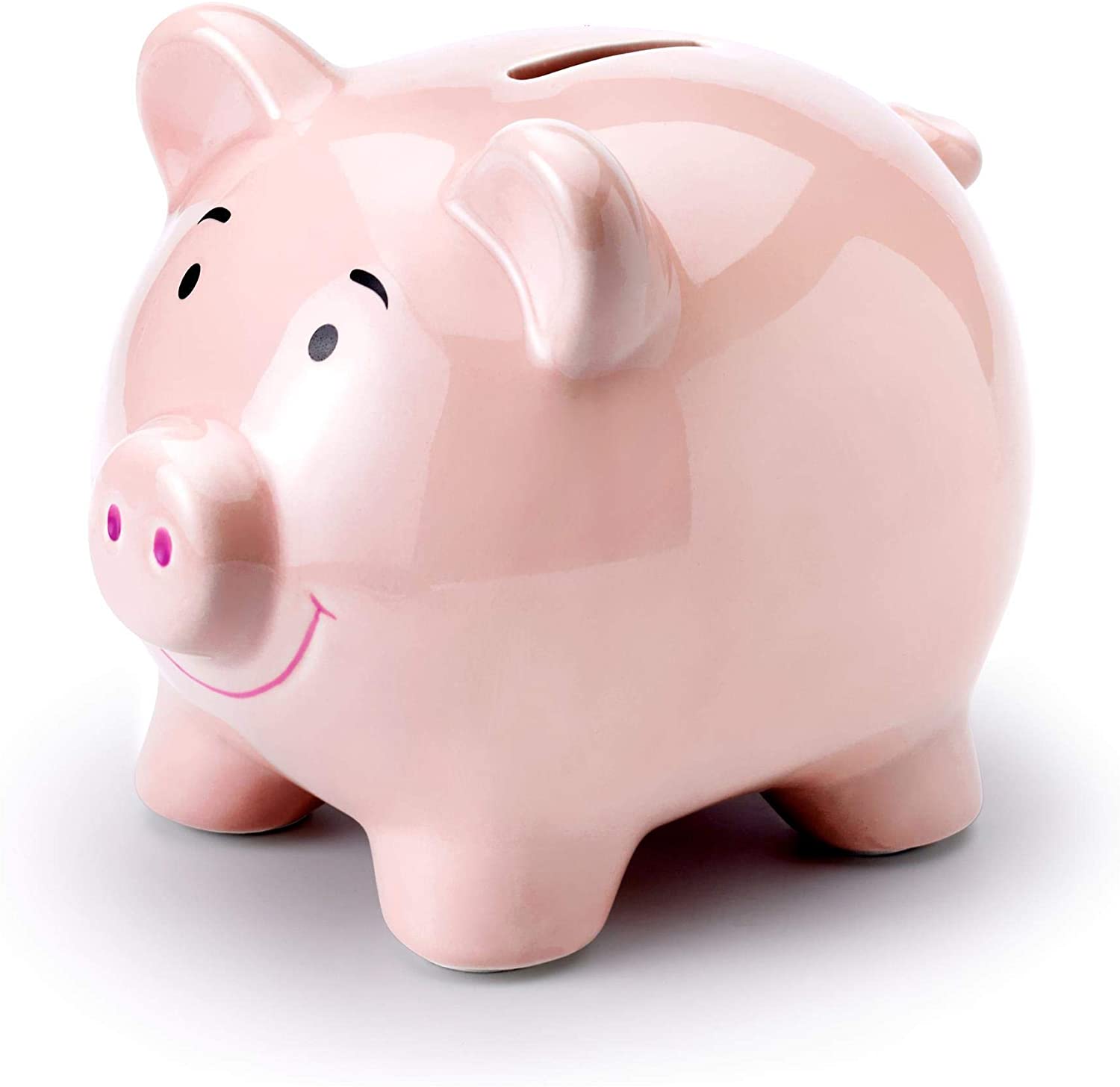 Mousehouse Gifts - Pink Pig Piggy Bank for Teaching Saving Habits Pig Money Box for Children's Bedrooms