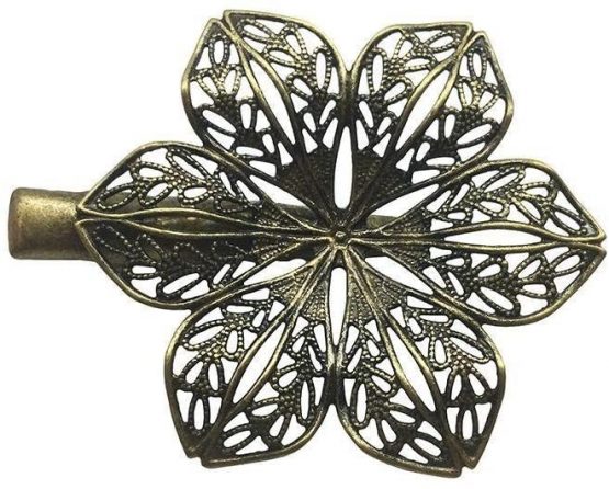 6 Assorted Vintage Hair Clips Pins Butterfly Dragonfly Flower Feather Women Girls - Image 4