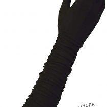 Plisse Lycra - Black Lycra Satin & Sequin Gloves for Fancy Dress Costumes Accessory
