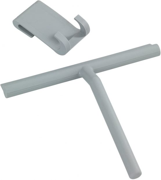 Wenko Bathroom squeegee Mola in grey, Stainless-Steel, 21 x 4 x 24.5 cm