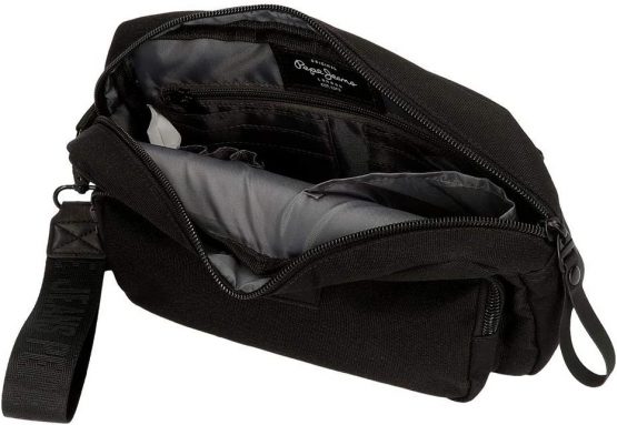 Pepe Jeans Denton Wallet Handbag Black 24,5x15x6 cms Recycled polyester - Image 4