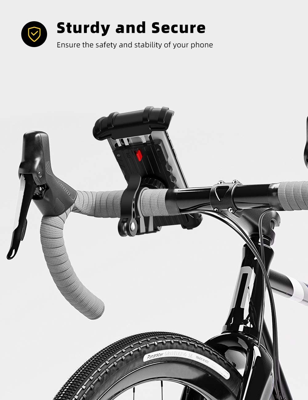 Lamicall Bike Phone Holder, Adjustable Motorbike Phone Holder - Image 2