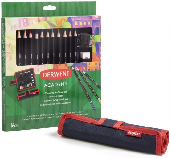 Derwent Academy Colouring Wrap Set, Drawing & Colouring, Set Of 16, Includes Sharpener & Eraser, Ideal For Colouring, Academy Quality, 2305681 - Image 3