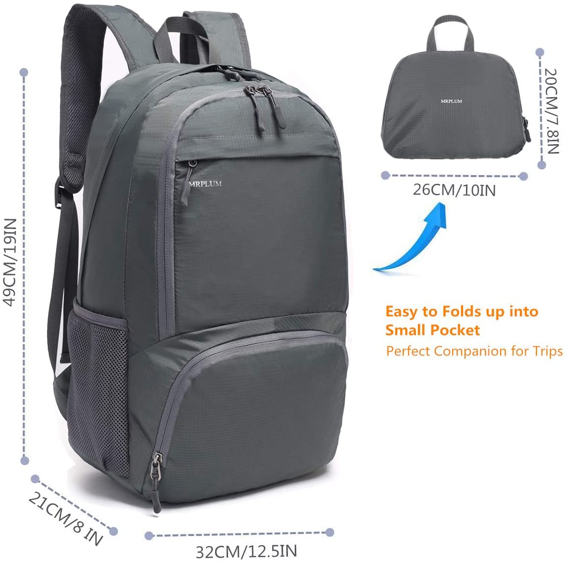 MRPLUM 30L Rucksack Foldable Ultralight Packable Backpack - Image 2