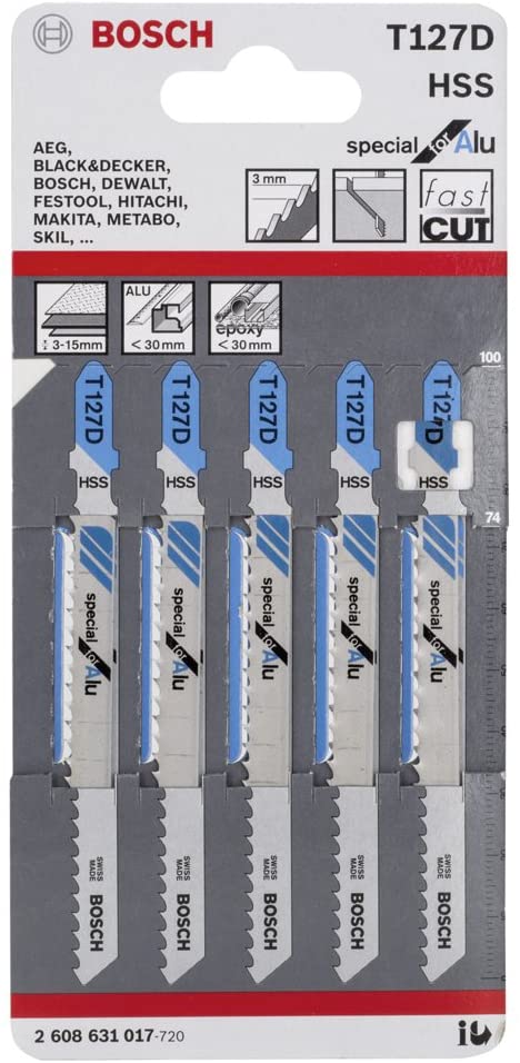 BOSCH Robert Pro Bosch HSS T127D Progressive 2608631017 Set of 5 Aluminium Blades - Image 2