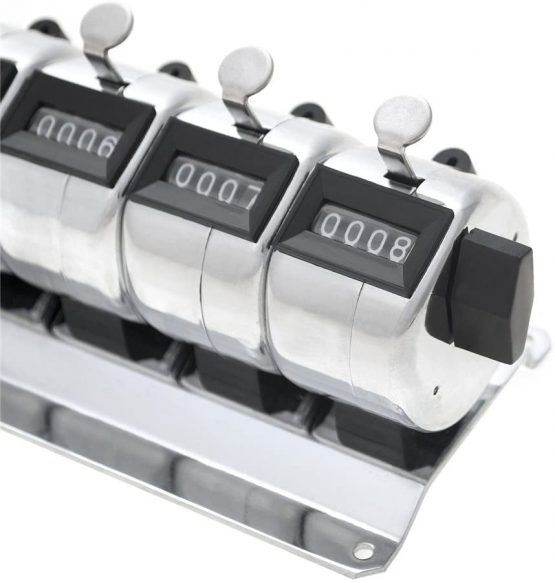 GOGO 6-Unit Counter, Mechanical Tally Meter, Chrome Plated Multiple-unit Desktop Tally Counter for Event, People, Inventory - Image 4