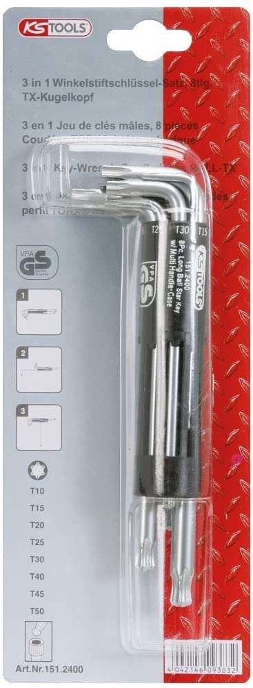 KS Tools T10-T50 Classic Key Wrench Set (8 Pieces), Chrome - Image 3