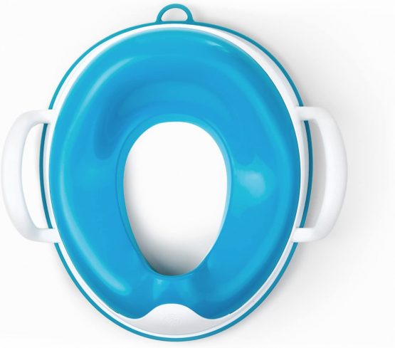 Prince Lionheart Weepod® Toilet Trainer SQUISH | Cushion Top | Anti-Microbial | Toilet Training | Splash Guard | Support Handles | Storage Loop |Wipe Clean | Strong & Sable – Berry Blue