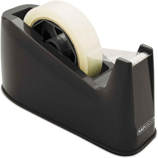 Rapesco RPTD500B Germ-Savvy Antibacterial: 500 Heavy Duty Tape Dispenser - Black