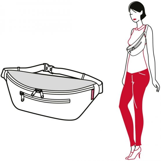 Reisenthel beltbag M canvas grey Messenger Bag 42 centimeters 3 Grey (Canvas Grey) - Image 3