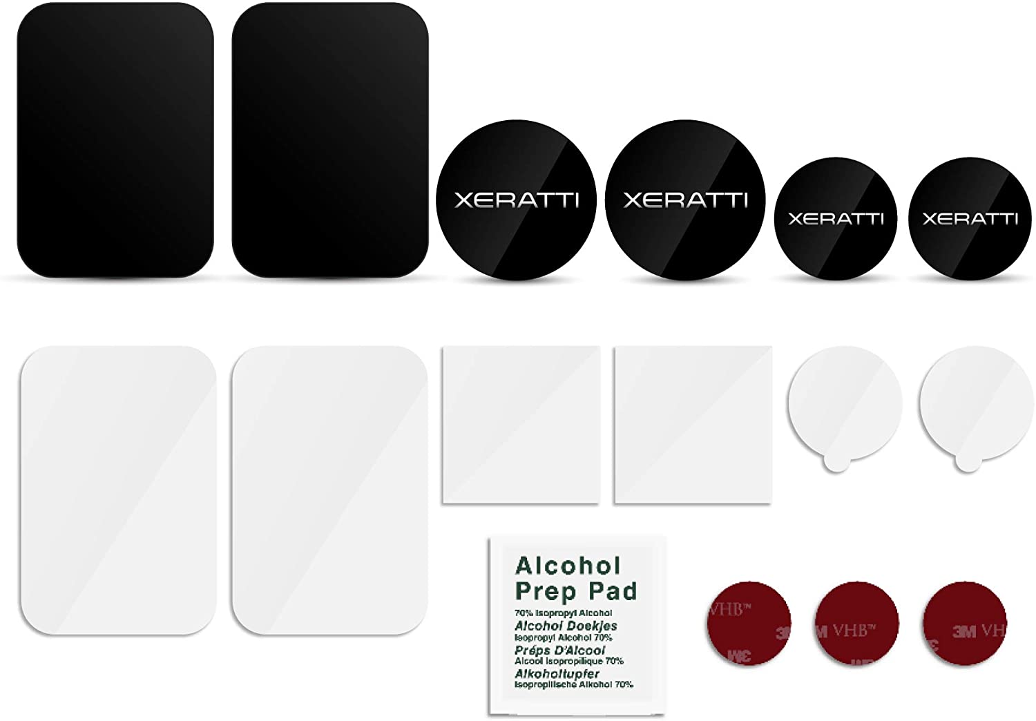 Xeratti 16 Piece Metal Plate Phone Accessories Pack