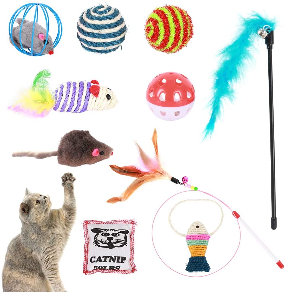 Cat Toys Kitten Toys Assotments 32 Packs Cat Toys Vaiety