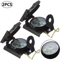 NALCY 2PCS Multifunction Compass, Shockproof Hiking Military Navigation Compass for Camping, Hiking, Hunting