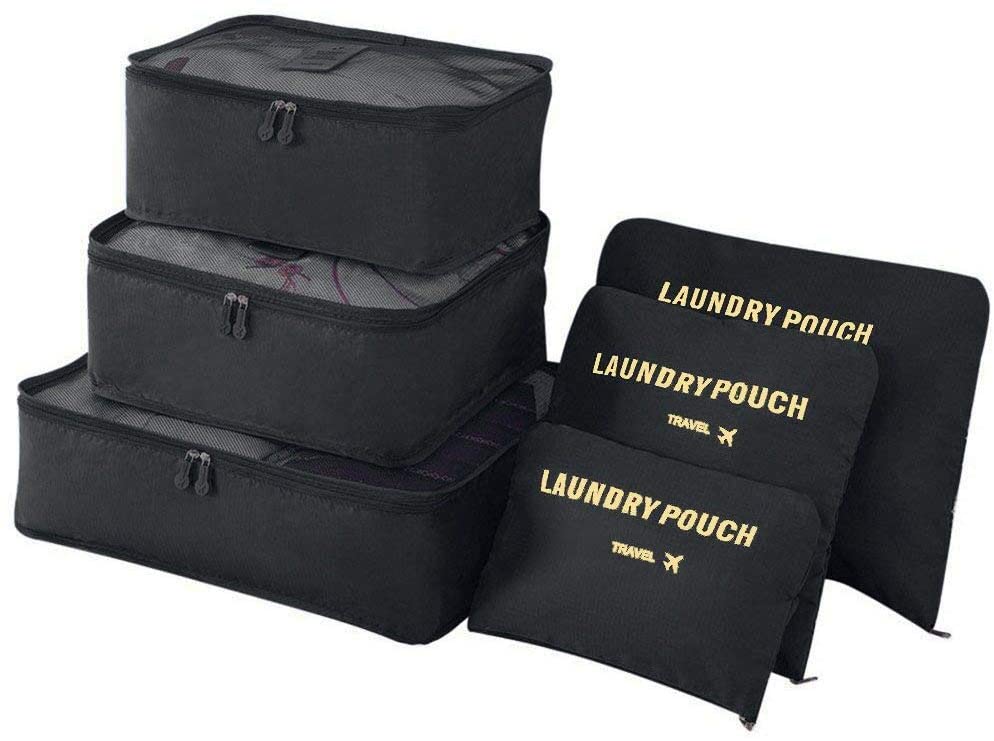 Vicloon Travel Luggage Organizers,Complete Set of Different Packing Cubes Waterproof Travel Storage Bags,Organisers Nylon Suitcases