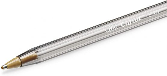 BIC Cristal Large, Wide Point Ball Ballpoint Pens, Smooth Ink Flow, Lightly Smoked Barrel, in Blue, Pack of 50 - Image 3