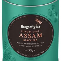 Dragonfly Tea Luxury Leaf Assam, Loose Leaf Black Tea in Tea Caddy, 50g (Pack of 6, 300g)