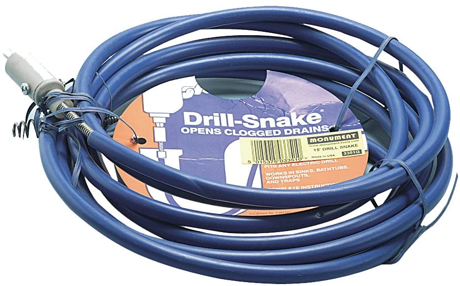 Monument General Wire Spring DS 15 15ft. Drill Snake - MON3351G, Multi-colour