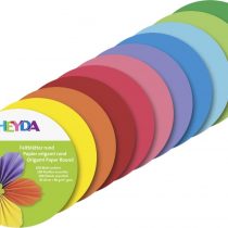 Heyda 204875610 Folding Sheets Round Plain Diameter 10 cm 10 Assorted Colours