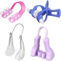 4 Pieces Nose Up Lifting Clips Nose Clip on Safety Silicone Nose lifter Nose Bridge Slimming Clips Beauty Clip Tool Set for Women (Purple, Pink, Blue, Transparent)