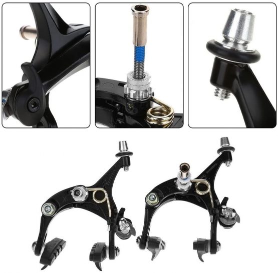 Caliper Brakes Bike U Brake Calipers Set,1 Pair BMX MTB Mountain Road Bike ycle U Shape Mechanical Dual-Pivot Brake Set Break Pads Road Bike Repair Parts Accessory - Image 4