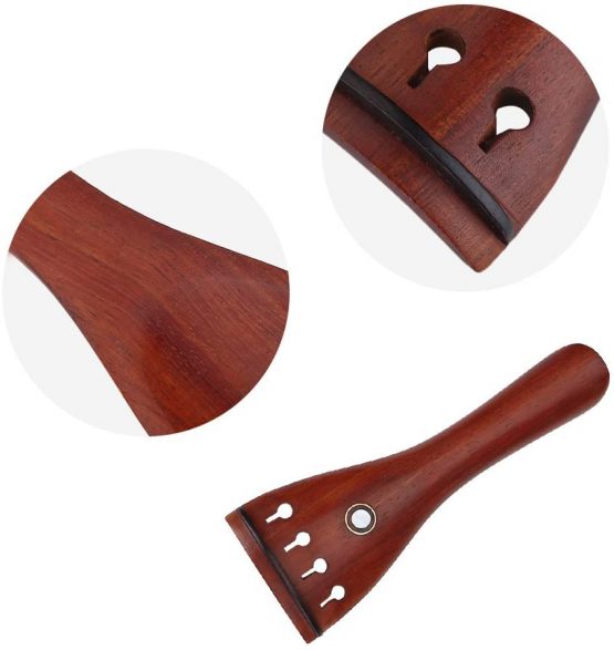 Rosewood Violin 4/4 Fittings Set with Tailpiece Endpin Tuners Chin rest Tail Gut Violin Parts Accessories - Image 4