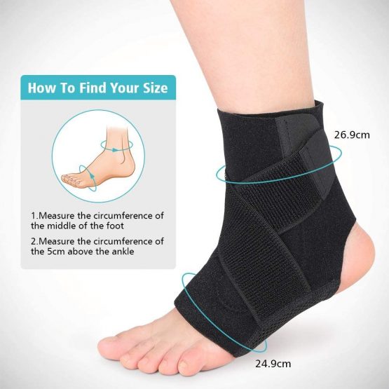 Ankle Support Brace, Compression Ankle Wrap Strap Adjustable Sleeve for ...