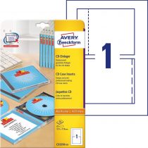 Avery Zweckform C32250-25 CD Inserts 151 x 118 mm Special Coating Micro-Perforated for Inkjet Laser Photocopier 185 g 25 Sheets