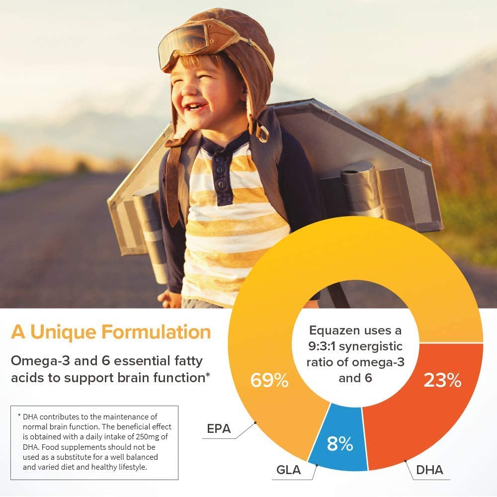 Equazen® Omega 3 & 6 Liquid, Brain & Cognitive Support, EPA, DHA & GLA, Clinically Researched 9:3:1 Formula - Image 3