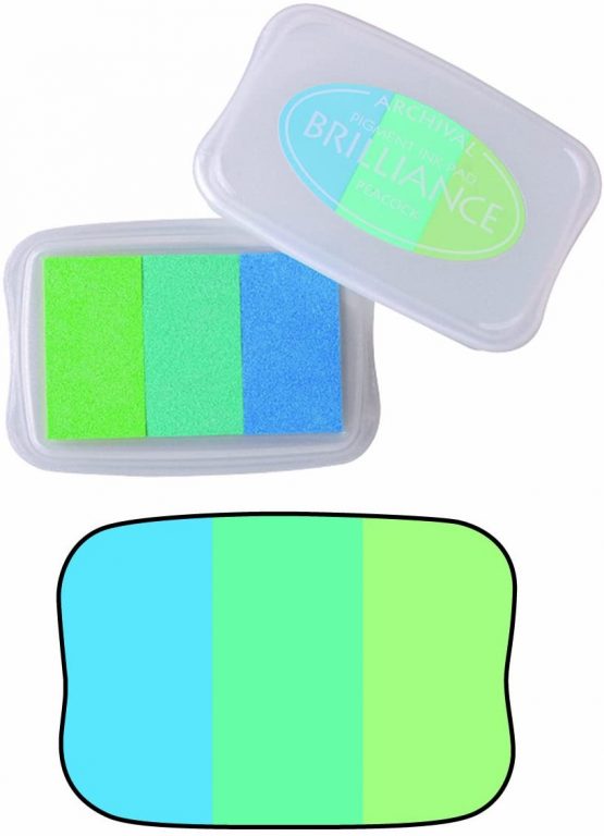 Tsukineko Brilliance Peacock 3-Colour Ink Pad
