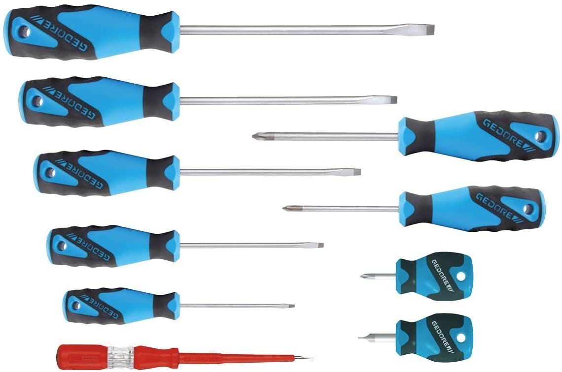 GEDORE 2150-2160 PH-010-3K Screwdriver Set 10-Piece is PH 3-8 1-2, Multicolor