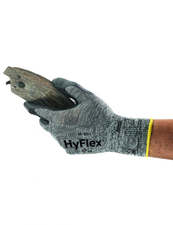 Ansell HyFlex 11-801 Professional Work Gloves, Mechanical Gloves with Improved Grip, Patented Comfort Technology, Multi-Purpose Gloves, Assembly, Mechanics, Men Women, Grey, Size XL (12 Pairs) - Image 3