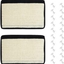 Cat Scratcher, Furpaw 2pcs Cat Scratching Pads for Sofa Protector, Natural Sisal Mat Furniture Protector for Repellent Clawing Couch Guard, Pet Scratch Mat Sofa Shield Accessories - 20x30CM